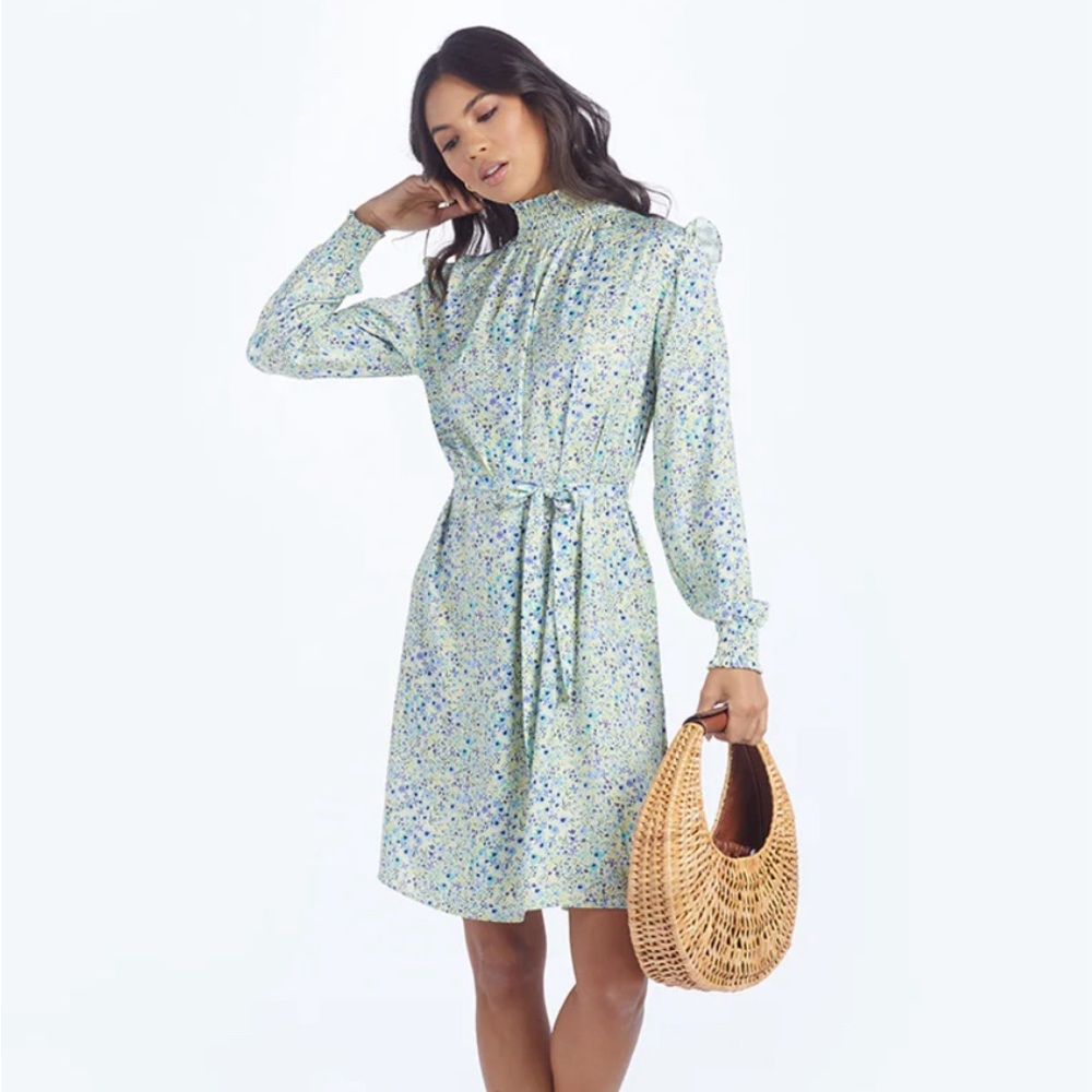 NWT SummerSalt - The All Dressed Up Mock Neck Dress w/ tie belt - M